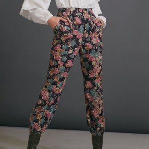 Anthropologie Anisa joggers pants floral corduroy size M